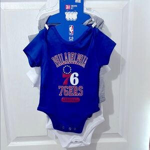 NWT NBA Philadelphia 76ers basketball Sz 12 mo. set